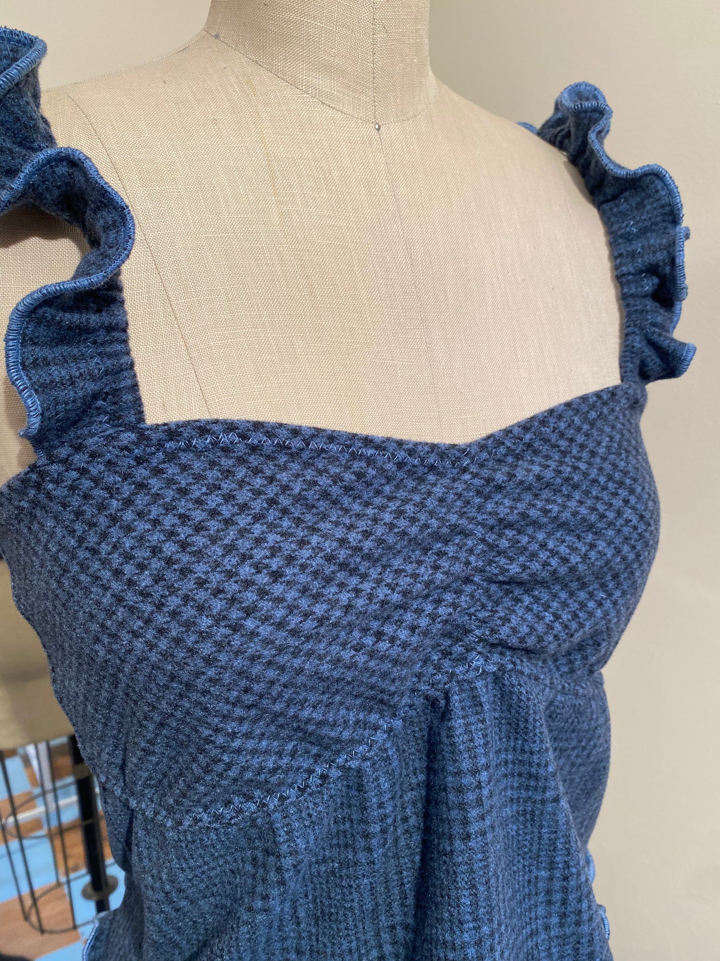 Iris Top - Blue Plaid