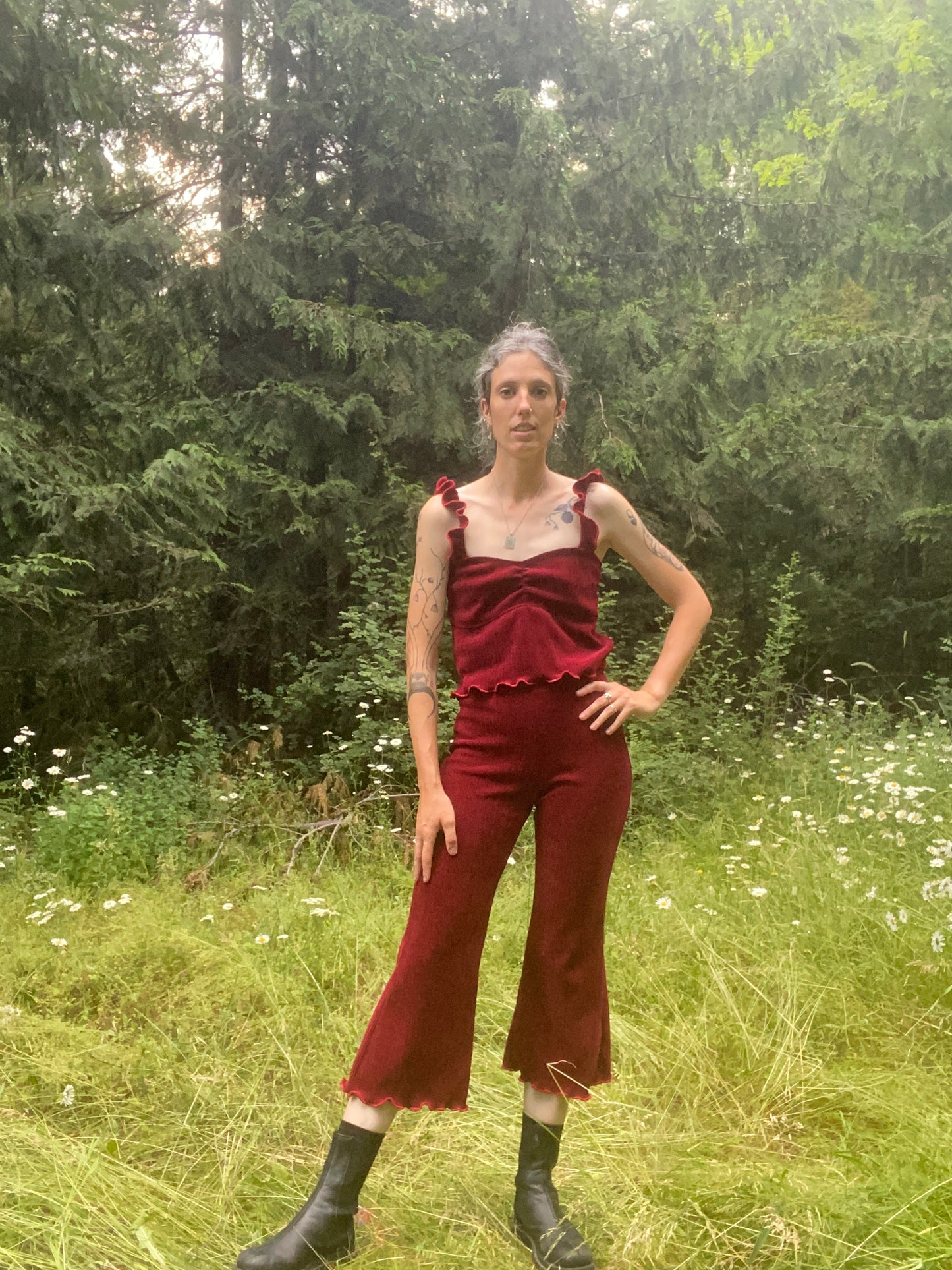 Iris Pant - Cranberry