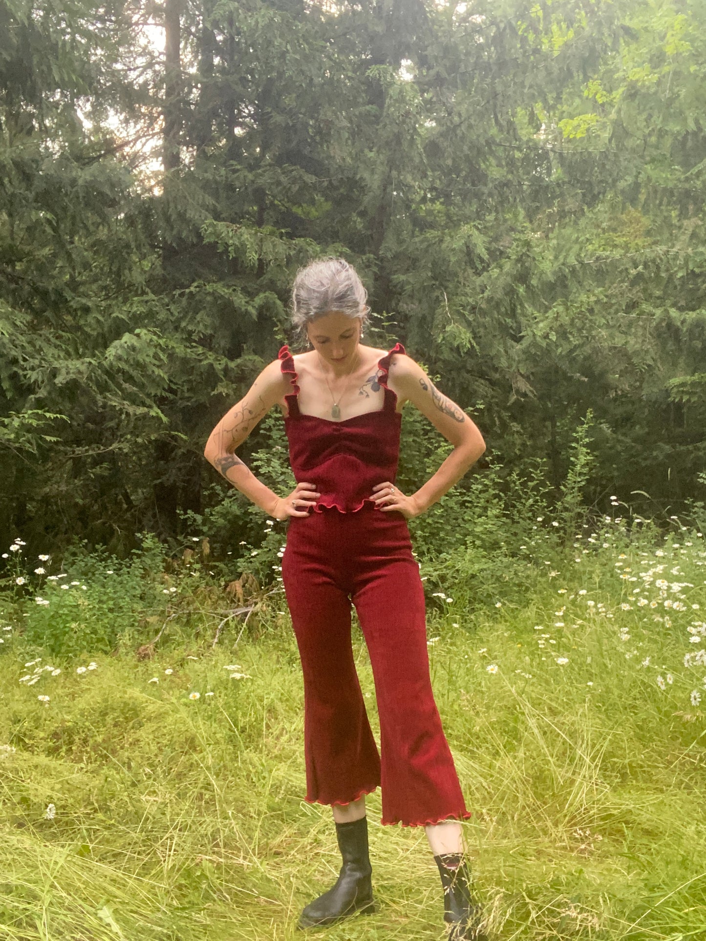 Iris Pant - Cranberry