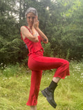 Iris Pant - Red Scarlet Patchwork