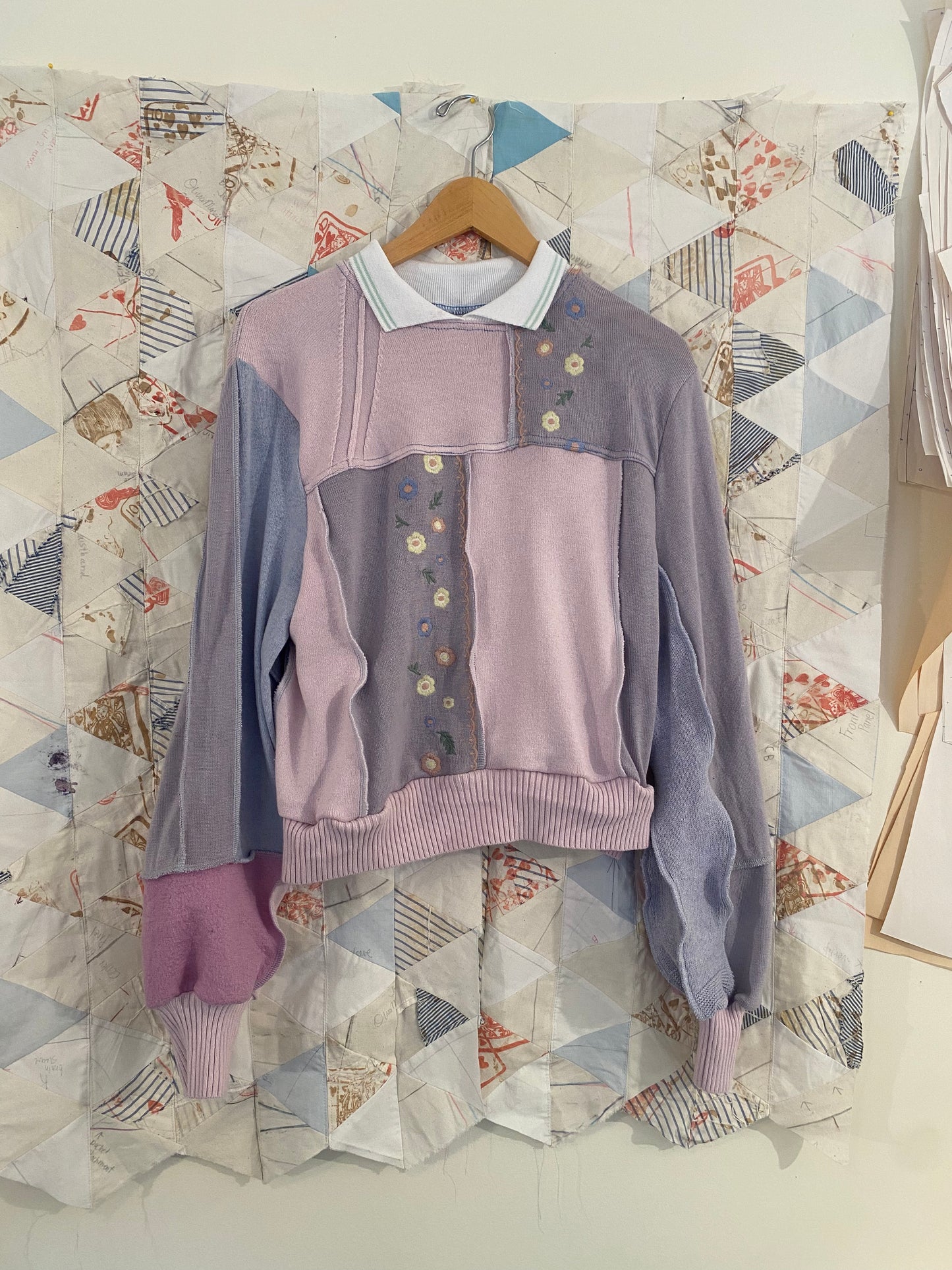 Lavender Bunny Sweater - Medium