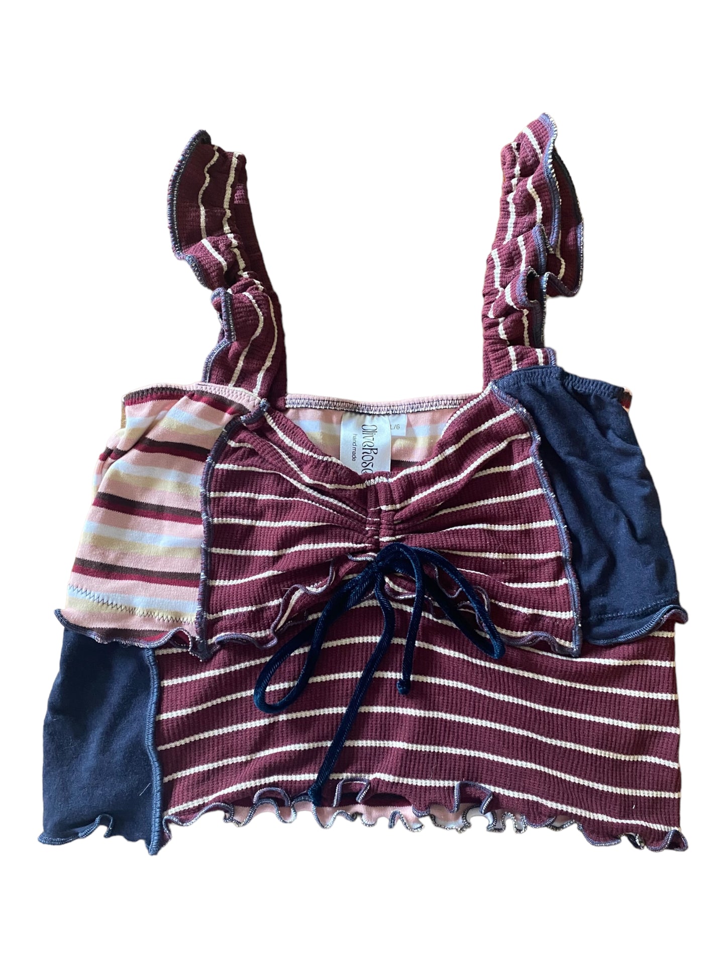 Iris Top - Burgundy Patchwork - S, M, L