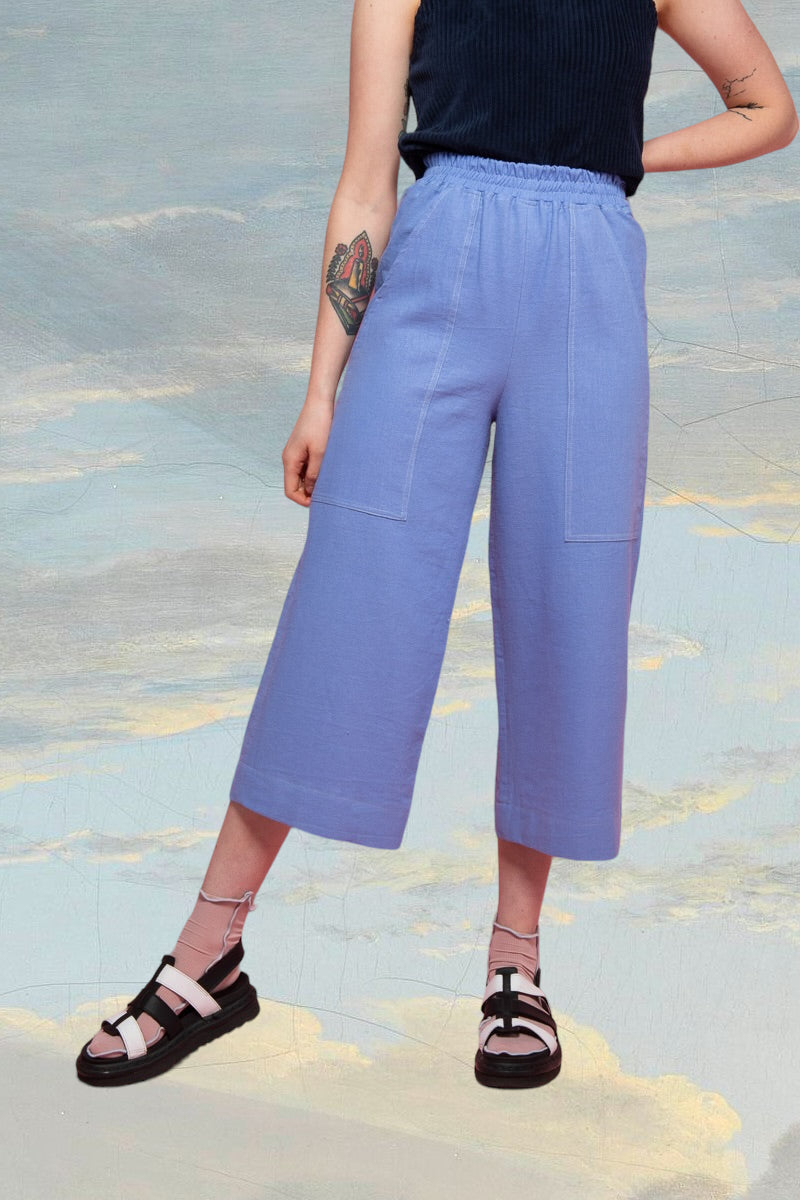 Periwinkle Linen Channing Pants