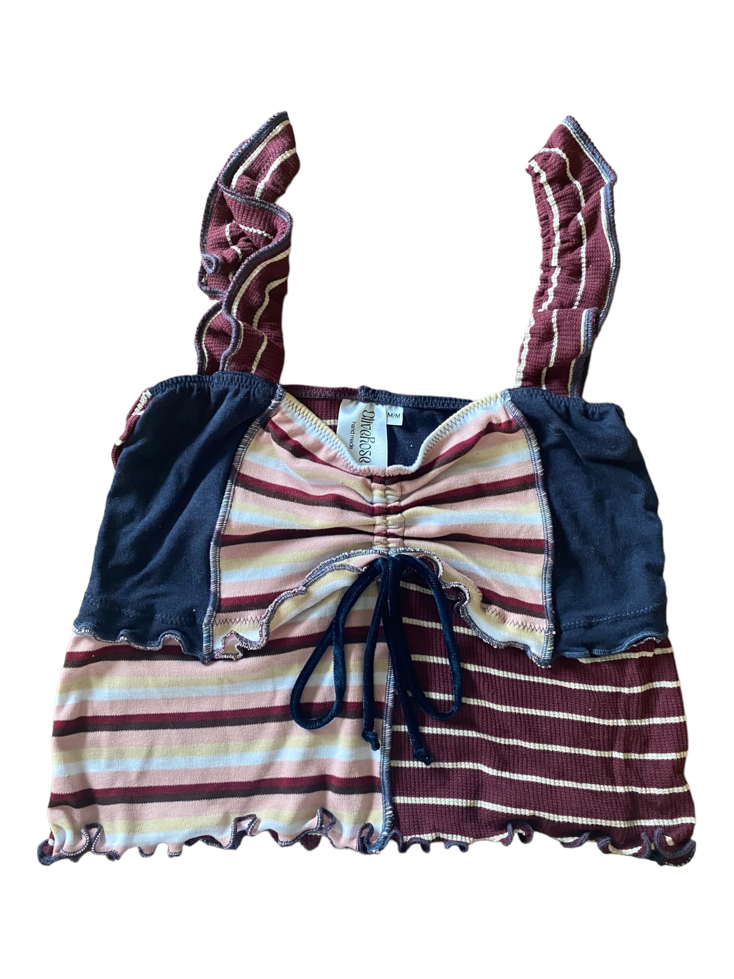 Iris Top - Burgundy Patchwork - S, M, L