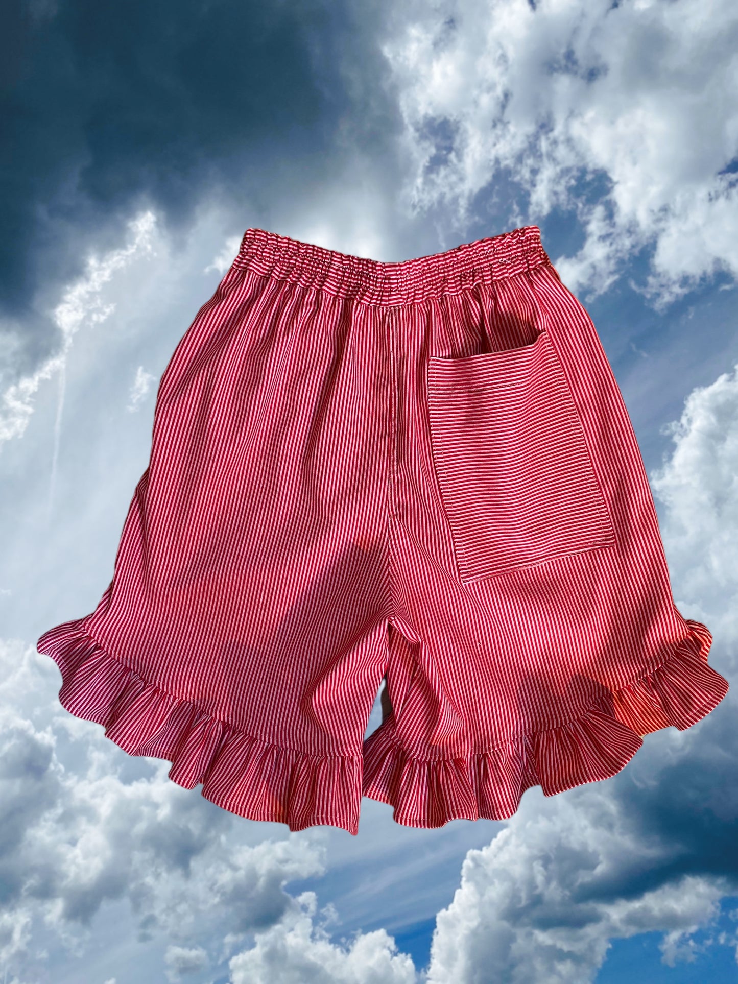 Butterfly Shorts - Red Stripes