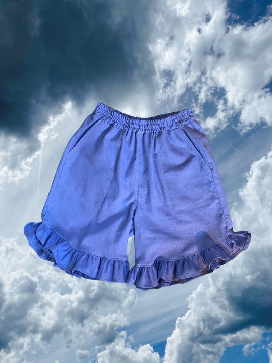 Butterfly Shorts - Periwinkle Linen