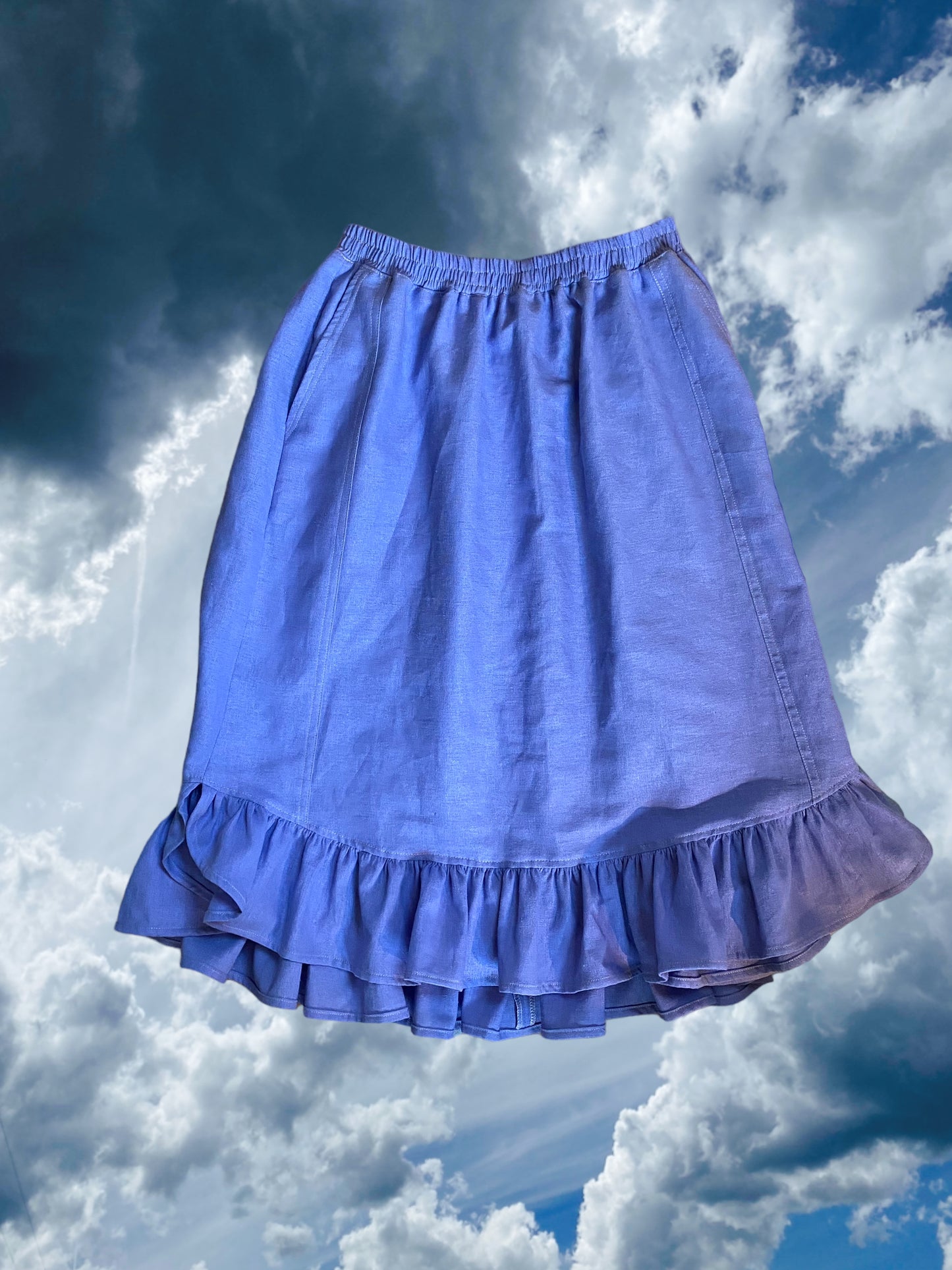 Angel Skirt - Periwinkle Linen