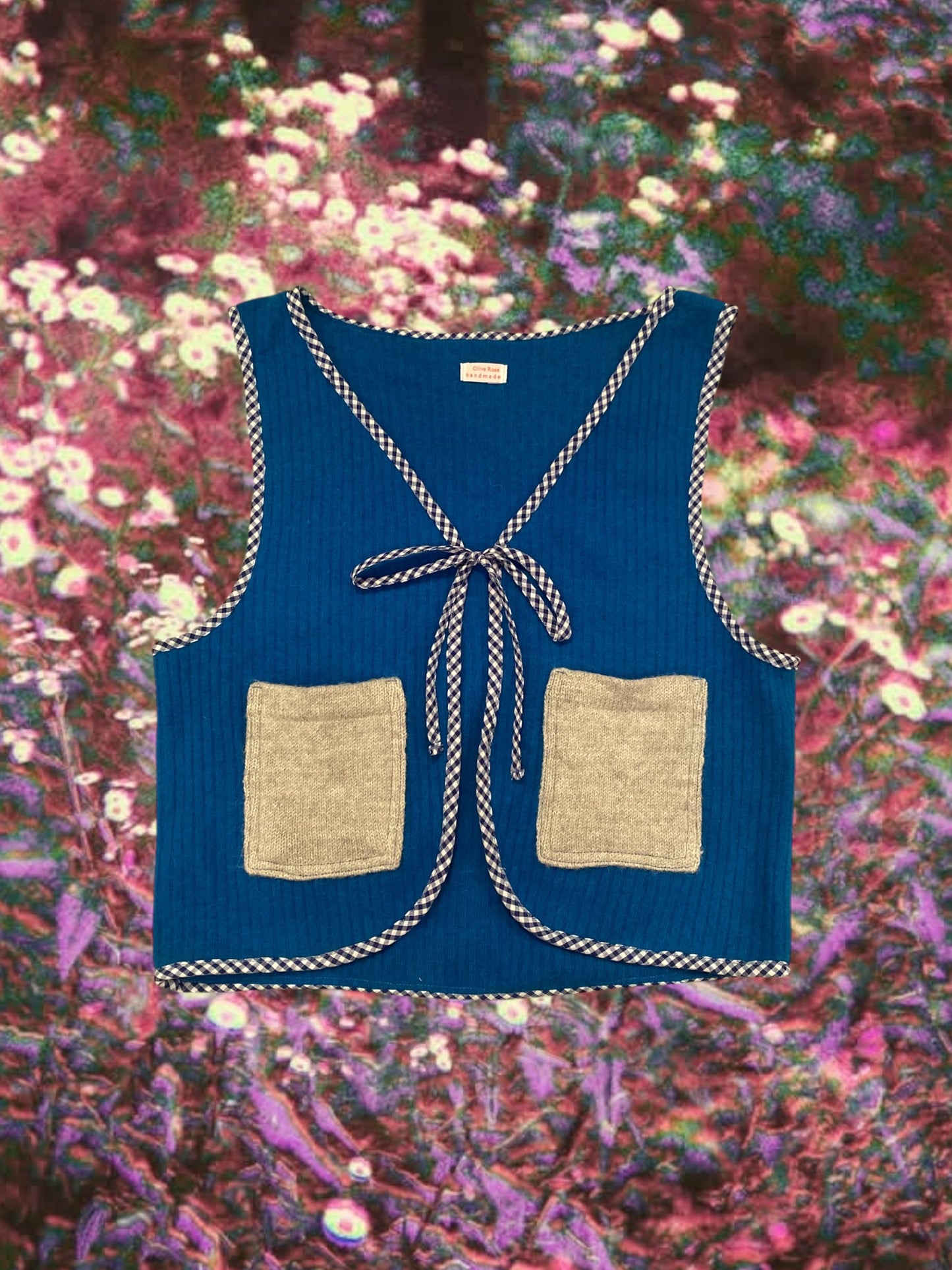 Sweater Vest - Blue Angora Knit