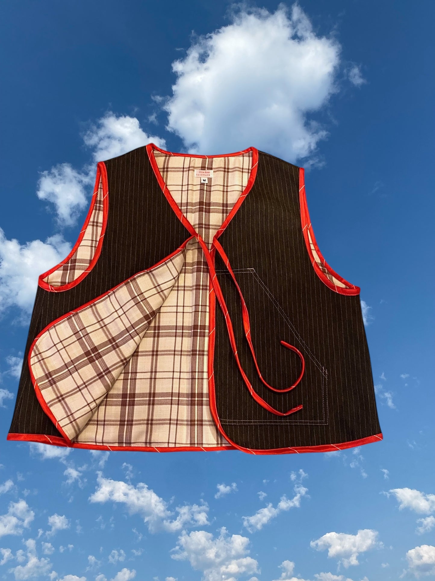 Pocket Vest - Pinstripe Denim