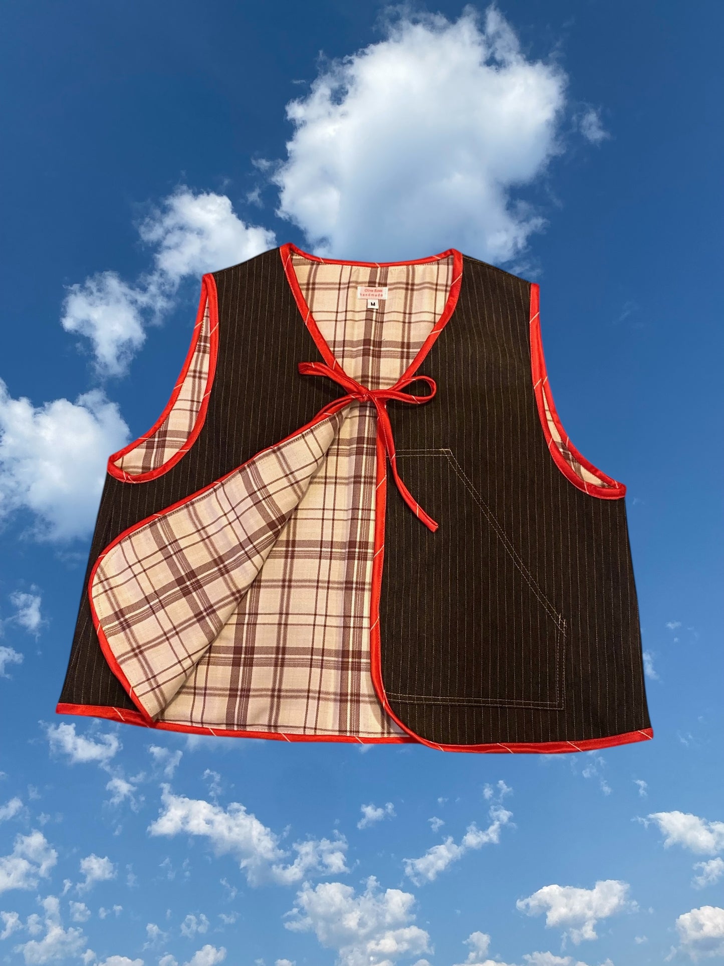 Pocket Vest - Pinstripe Denim