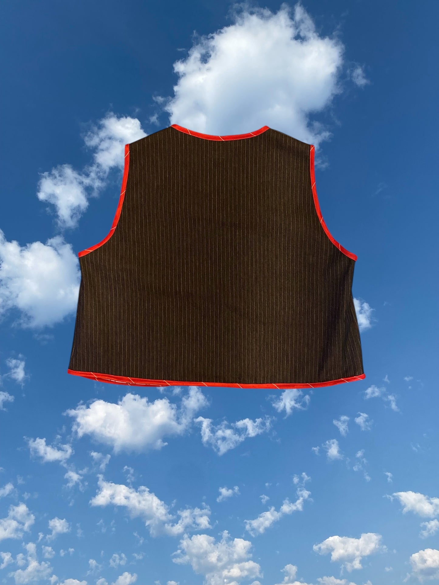 Pocket Vest - Pinstripe Denim