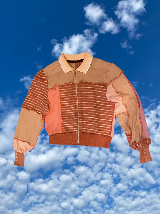 Pink Zip Bunny Sweater - Medium