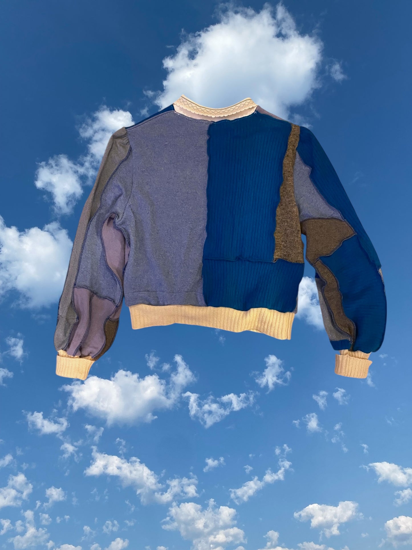 Blue Angora Bunny Sweater - Large