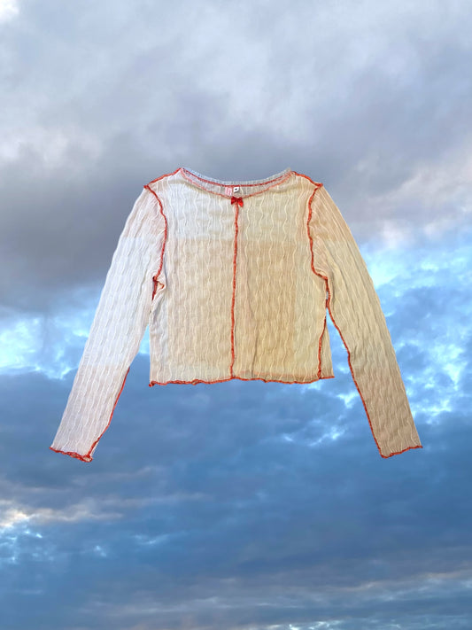 Mesh Longsleeve - White Wiggles - S, M