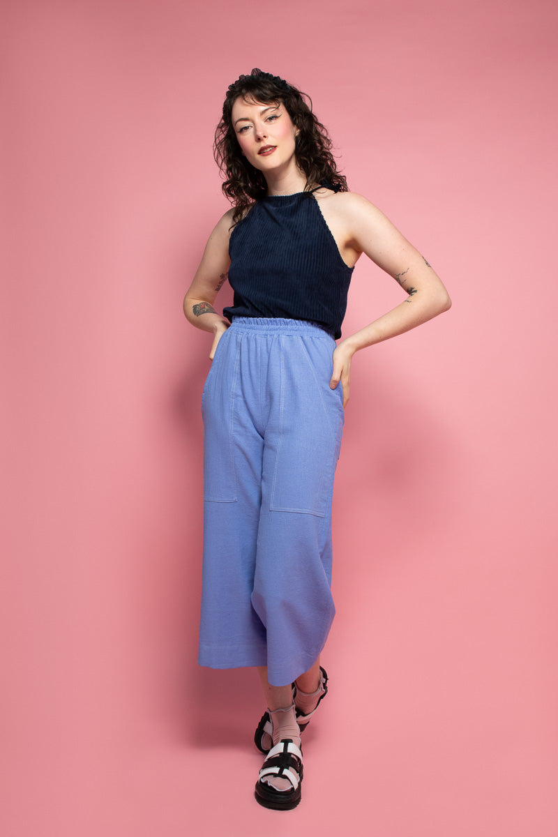 Periwinkle Linen Channing Pants