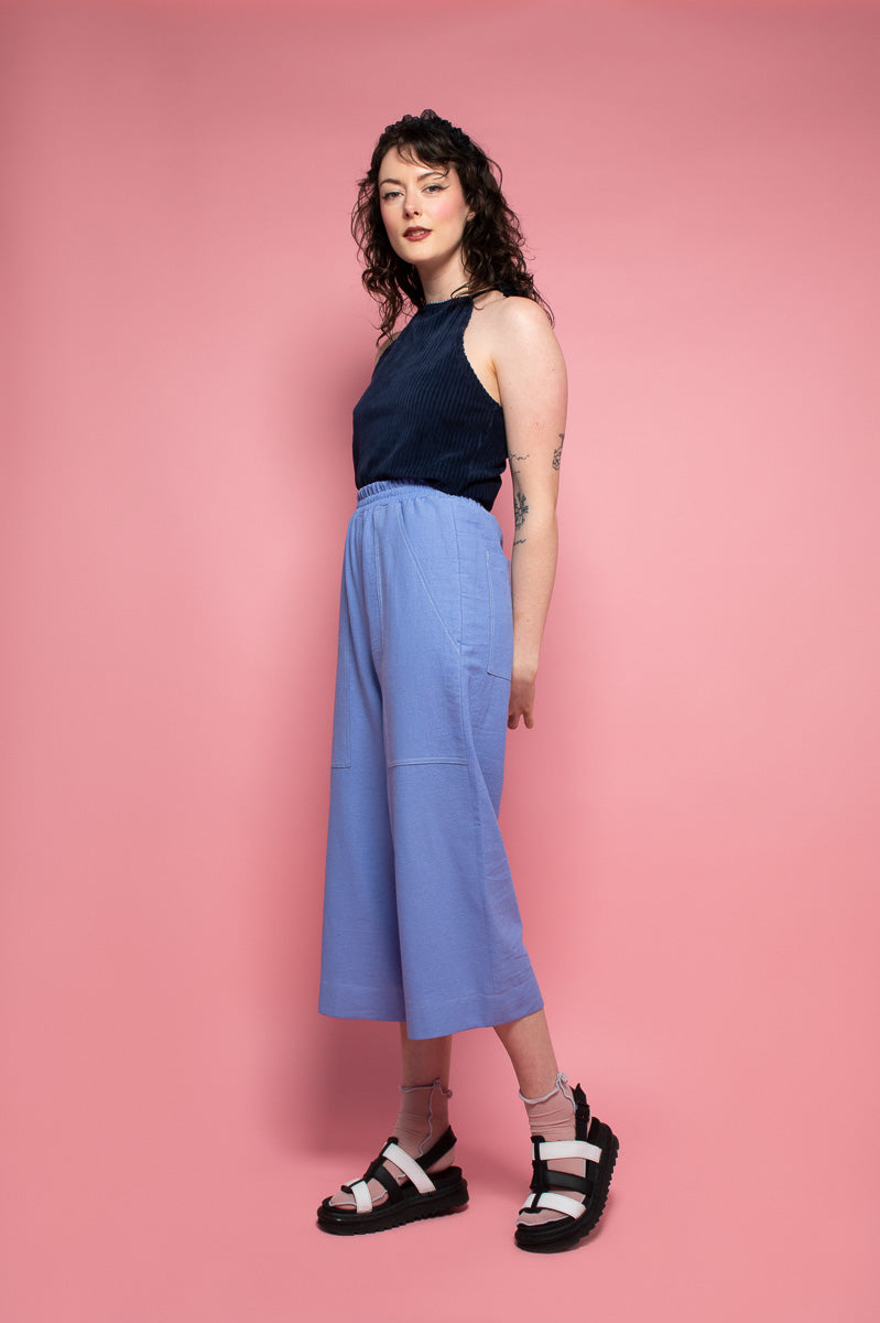 Periwinkle Linen Channing Pants