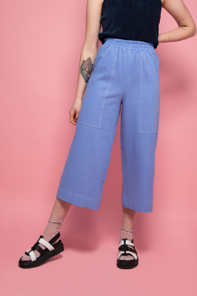 Periwinkle Linen Channing Pants