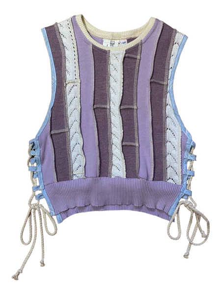 Patchwork Violet Sweater Vest - S