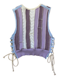 Patchwork Violet Sweater Vest - S