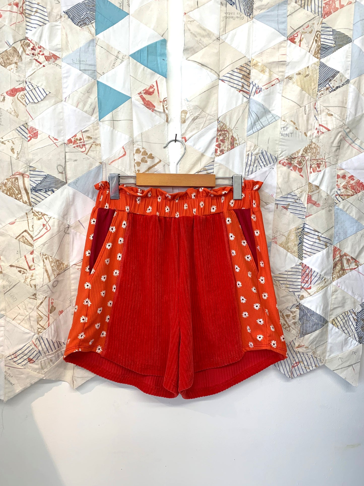 Tomato Red Ruffle Shorts -S, M, L